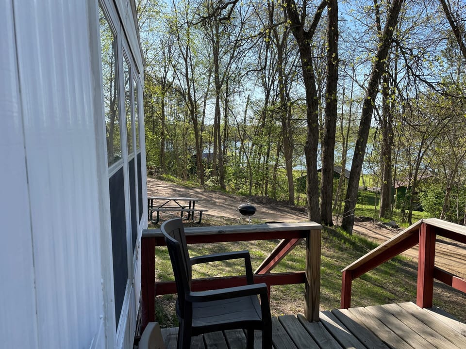 View from Cabin 10 facing Seventh Crow Wing Lake