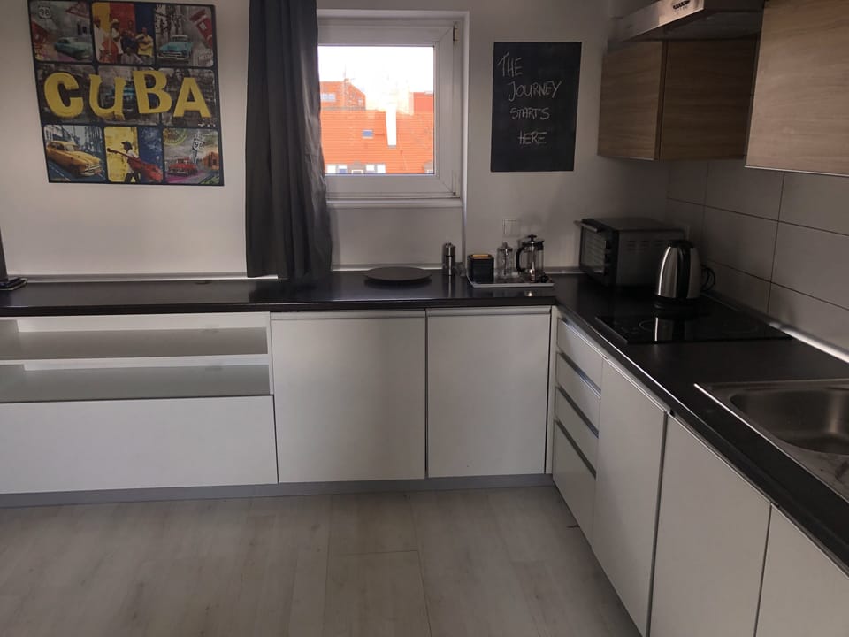 Economy Apartment, 1 Bedroom, City View | Private kitchen | Mini-fridge, microwave, oven, stovetop