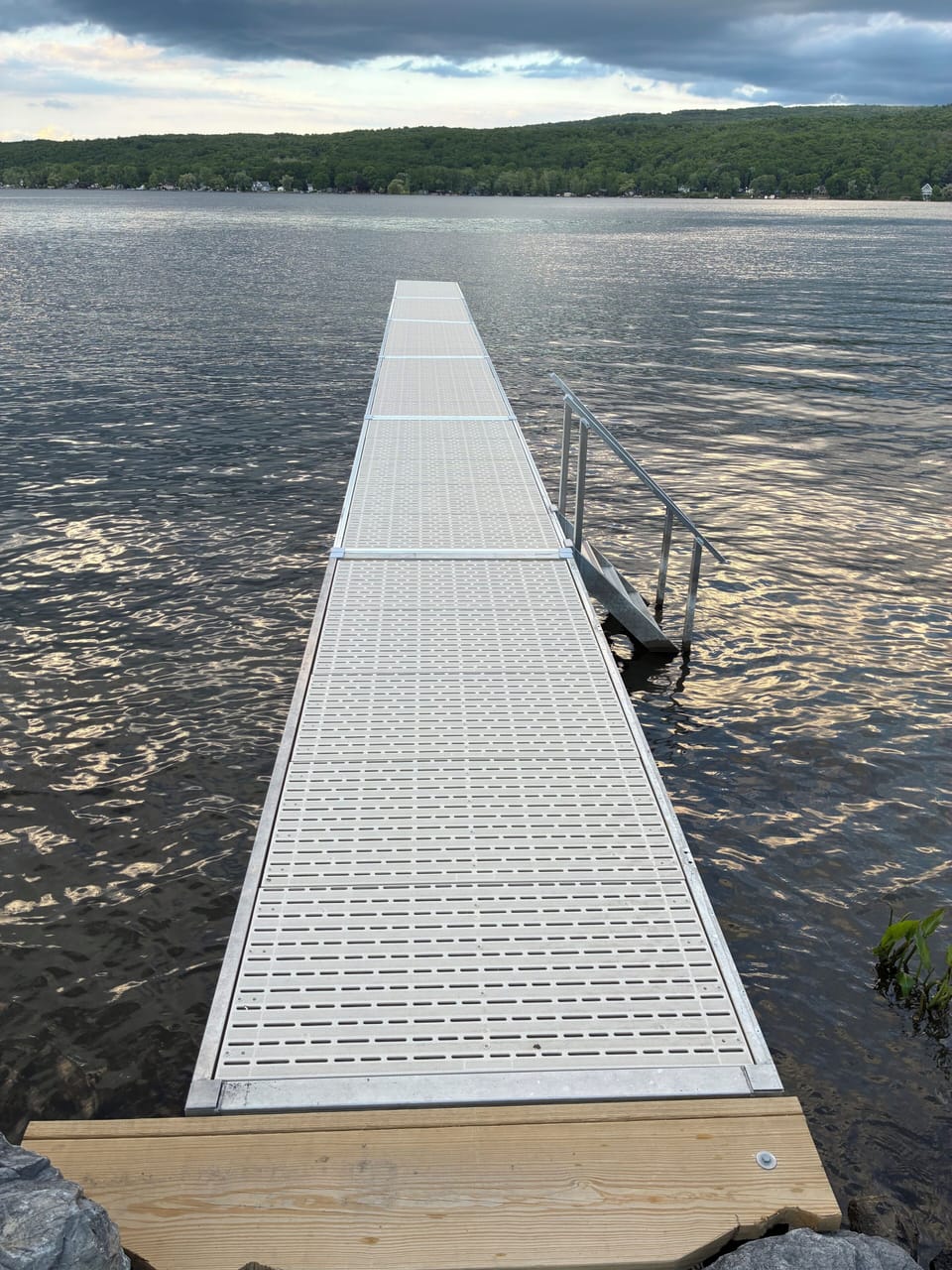 Great new dock with swim ladder for your use.