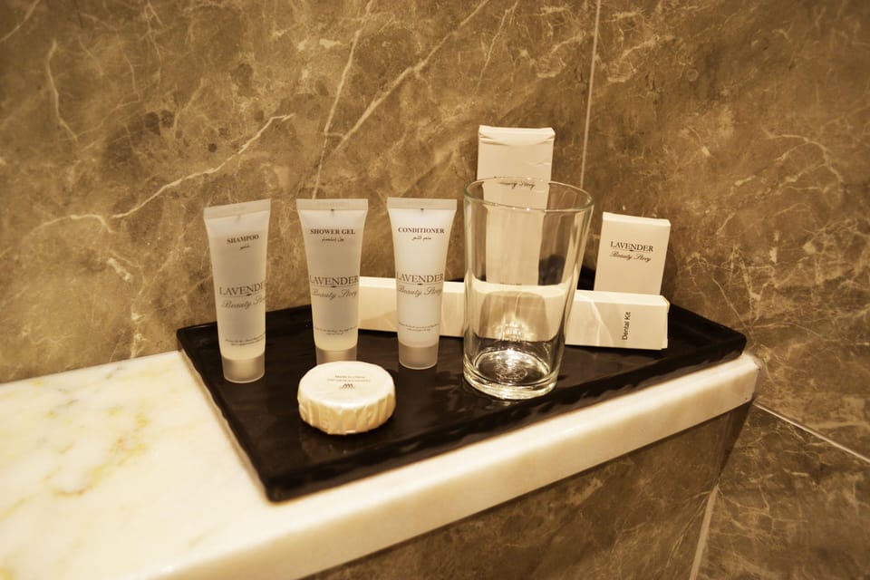 Shower, free toiletries, hair dryer (on request), bathrobes