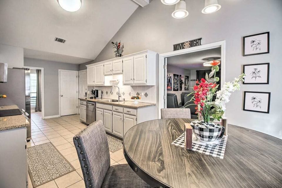Full kitchen with smart-wi-fi stove, microwave, dishwasher, refrigerator. 