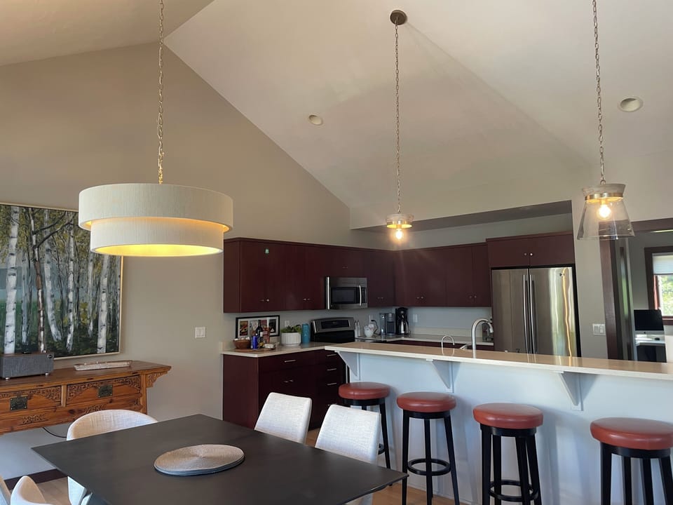 You: Sipping, dining, laughing, listening to music. Enjoy the comforts of home.
