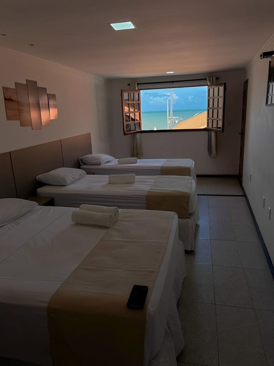 Panoramic Quadruple Room | Desk, laptop workspace, blackout drapes, iron/ironing board