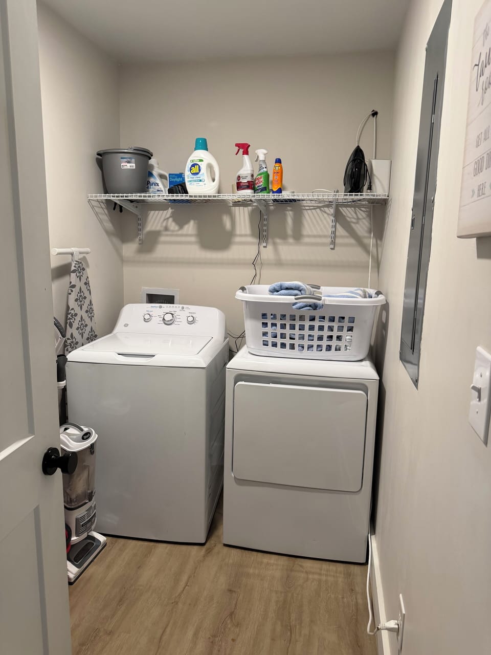 Laundry room with pool towels