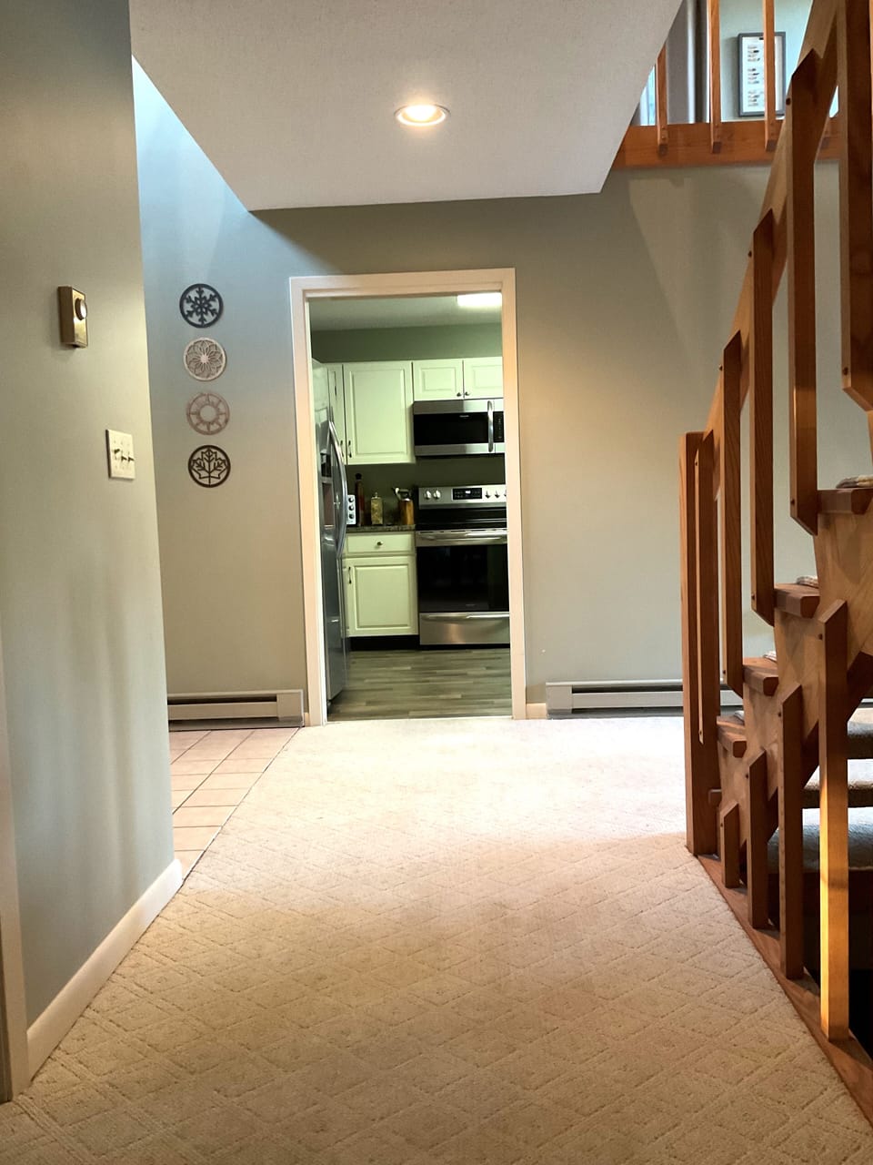 Hallway from master bed room to kitchen
