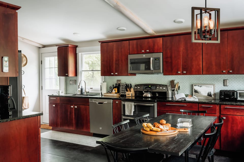 The chefs kitchen is equipped with everything you need. 