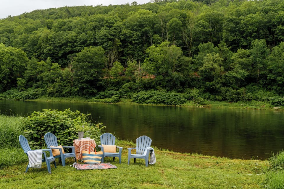 You have full access to our private Delaware River Beach. Fish, swim, or relax