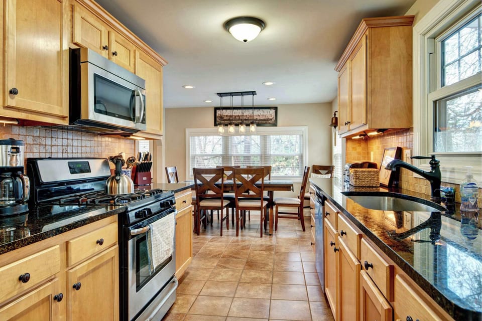 Kitchen with granite countertops