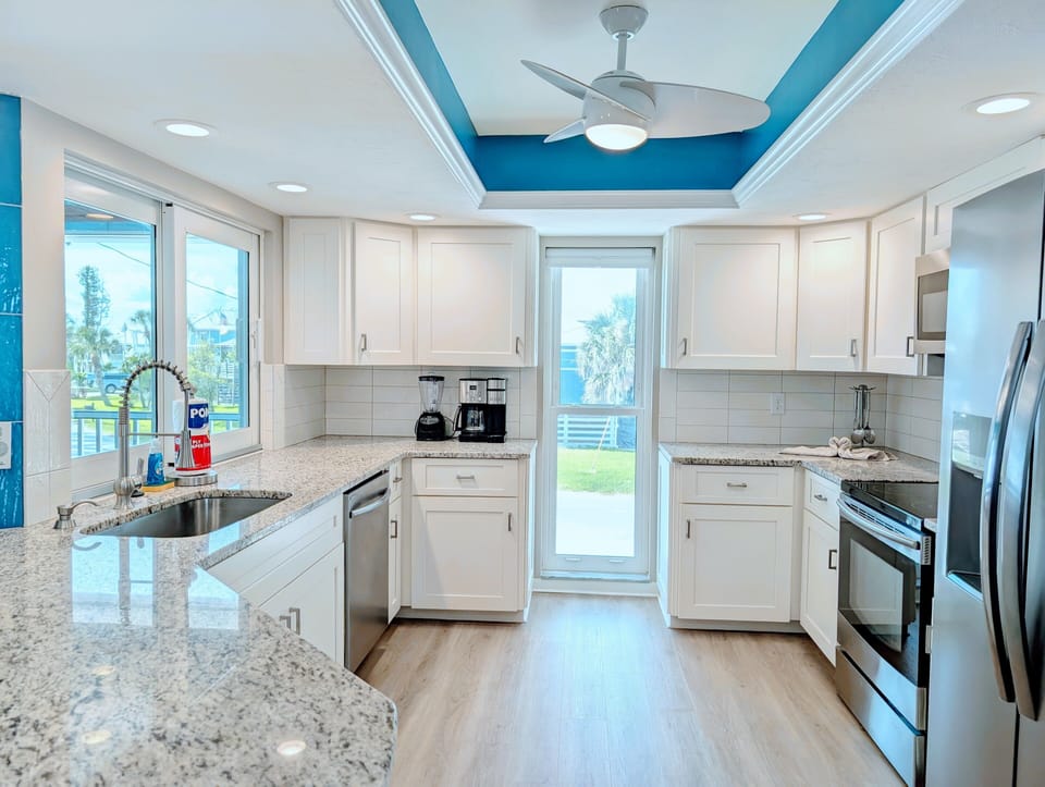 The fully loaded kitchen is equipped with everything you need for a gourmet meal