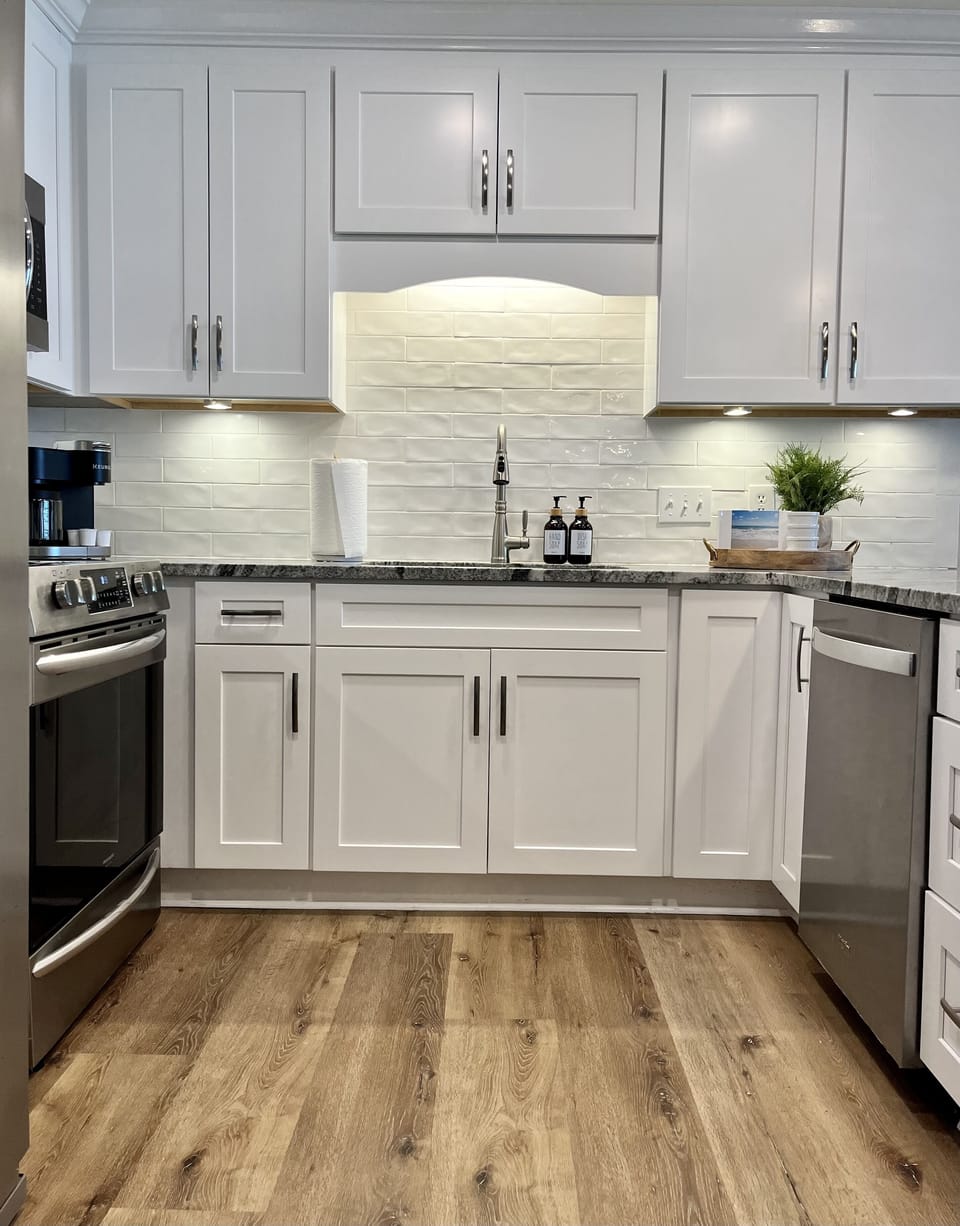 Spacious and well appointed kitchen. 