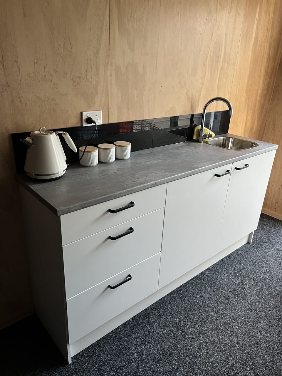 Kitchenette in garage