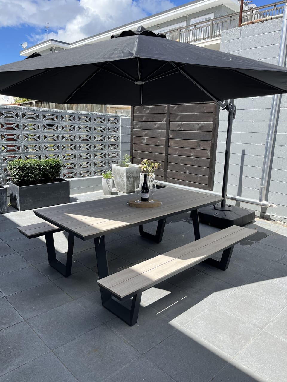 downstairs patio