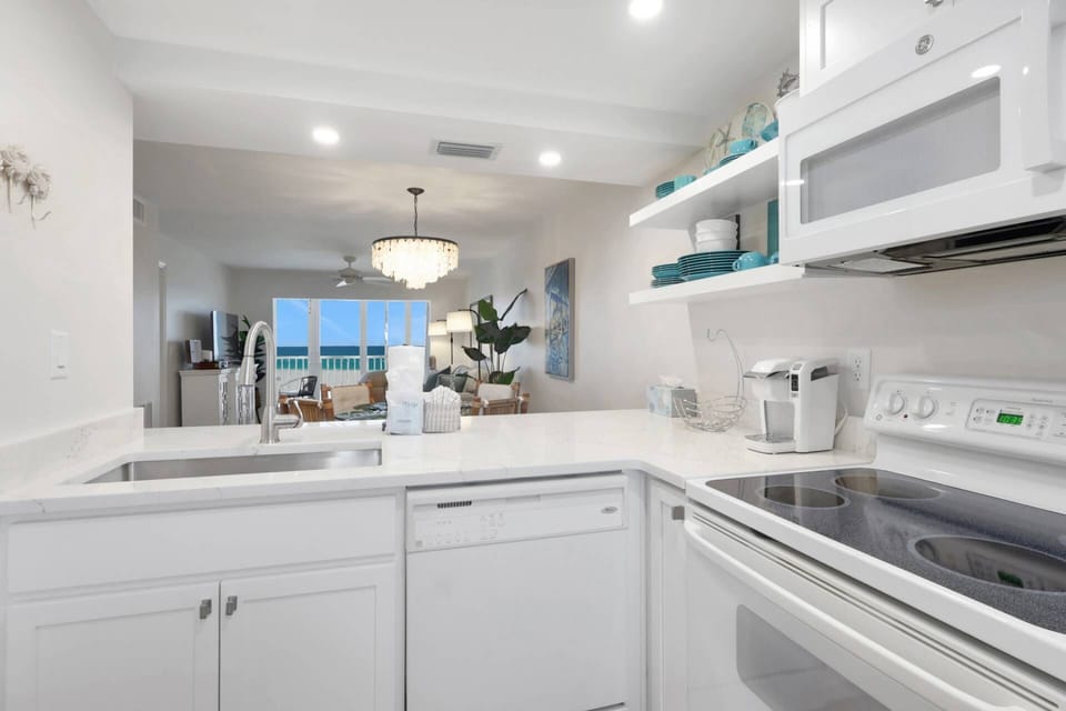 A beautiful view of the Gulf from the kitchen