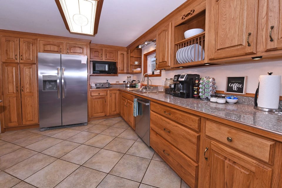 Fridge and Pantry are stocked with convenience condiments as well.