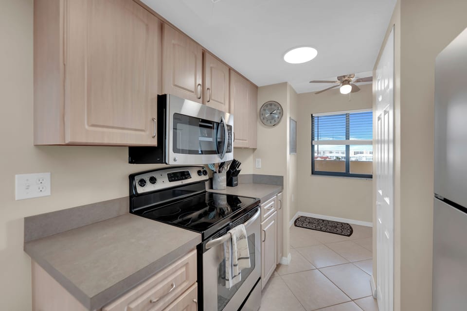 Fully equipped kitchen at your island condo