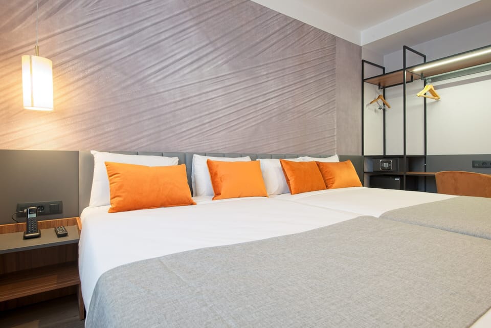 In-room safe, desk, laptop workspace, blackout drapes