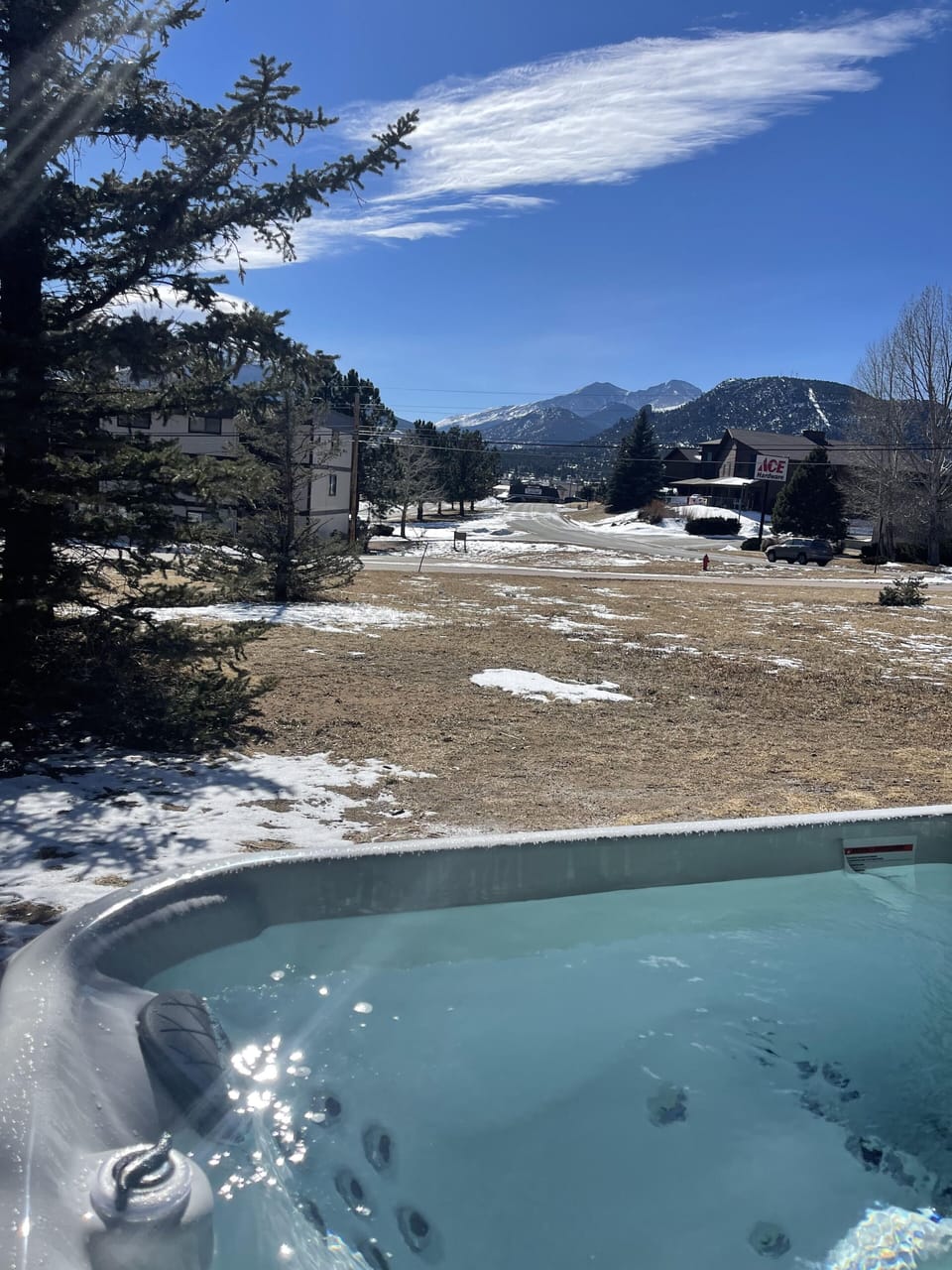 7 person hot tub with view