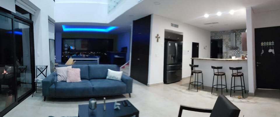 Living room and kitchen