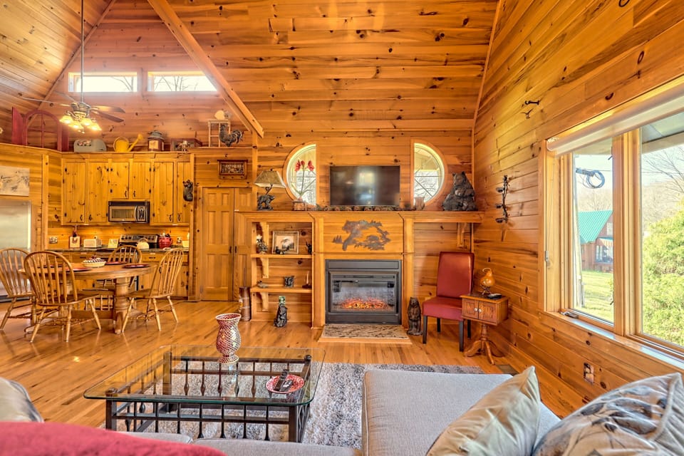 Living room with smart tv with internet & satellite