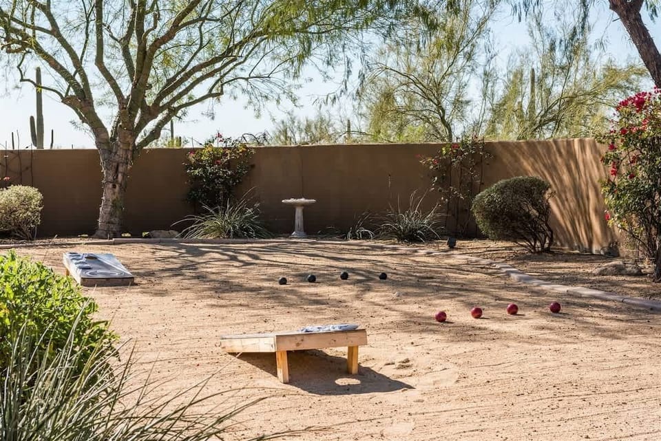 Corn hole and Bocce ball