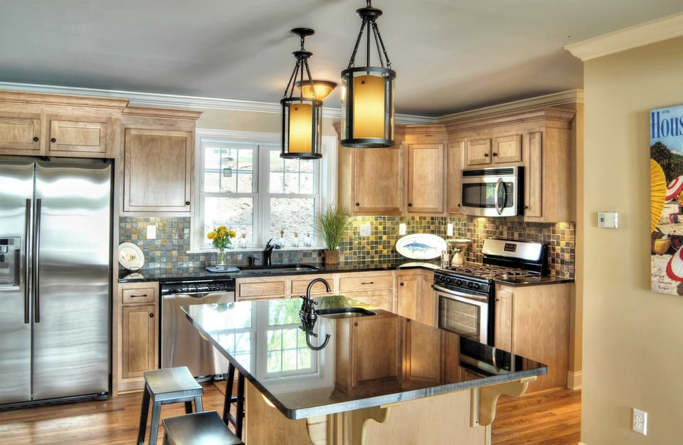 Gorgeous kitchen with black granite