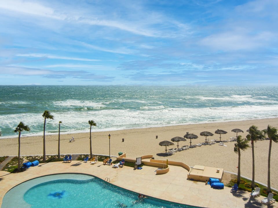 The view from the patio is immense.