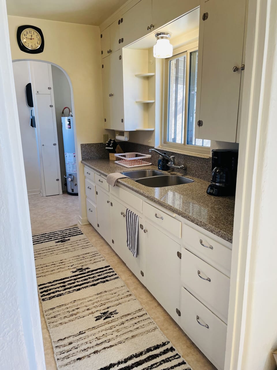 Spacious walk-through kitchen