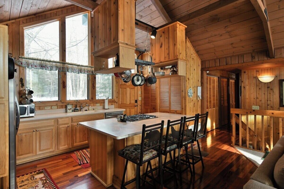 Kitchen Island and all the pots, pans, dishes and utensils you'll need to feel right at home.