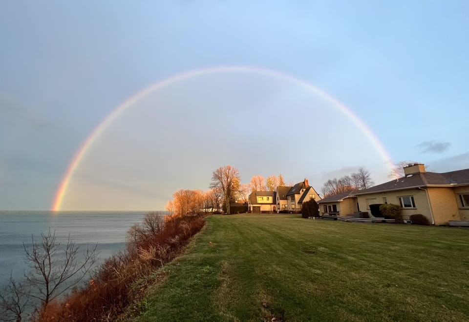 January rainbow over Lakeside