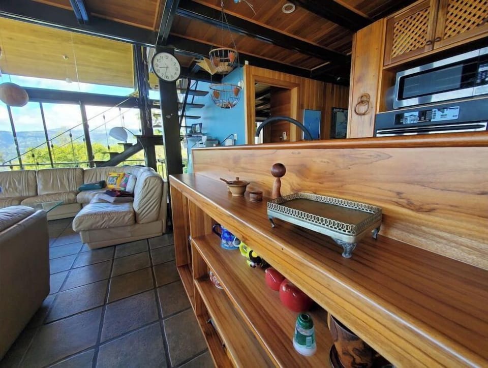 Fine hardwood furniture and cabinetry, comfortable real leather couches