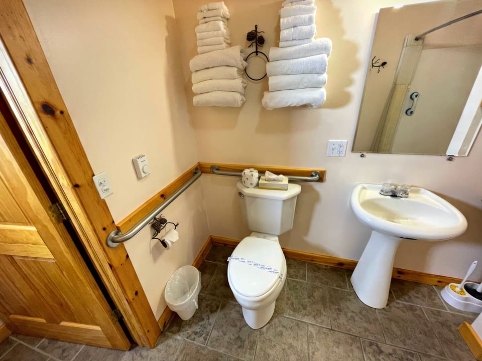 One full bathroom