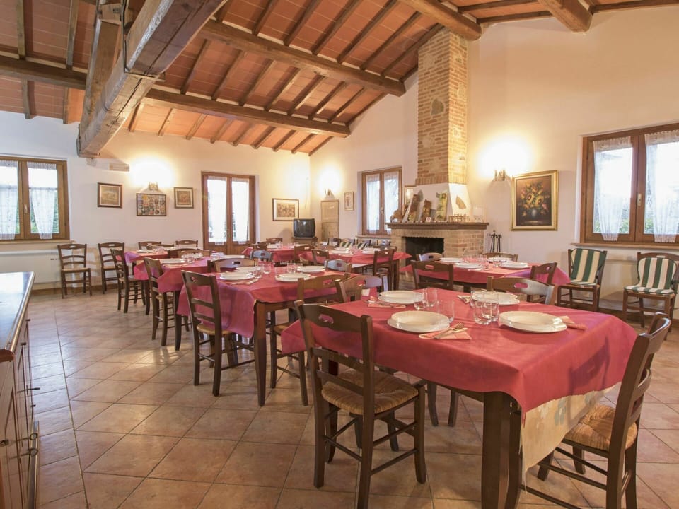 Table, Furniture, Window, Chair, Building, Lighting, Hall, Wood, Tableware, Kitchen & Dining Room Table