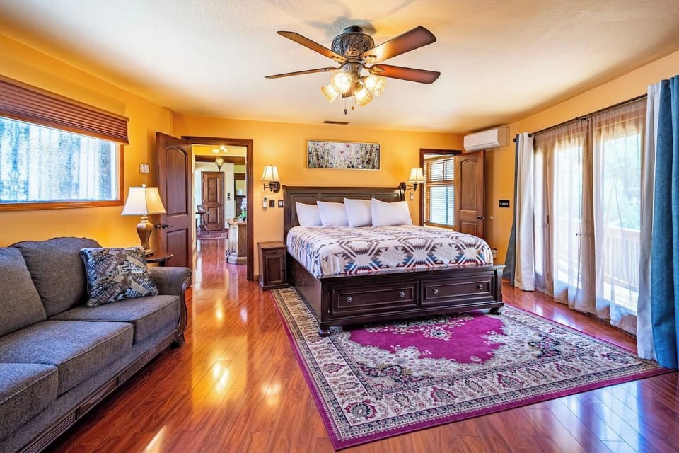 Master Bedroom with King Bed,  Private Bathroom and Queen Sleeper Sofa Sleeper
