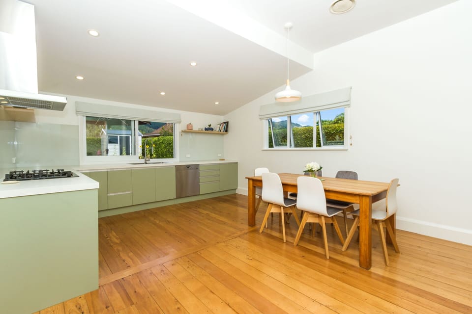 The sunny, large & modern kitchen is the heart of the house