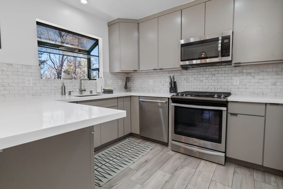Newly Remodeled Kitchen with Stainless Steel Appliances