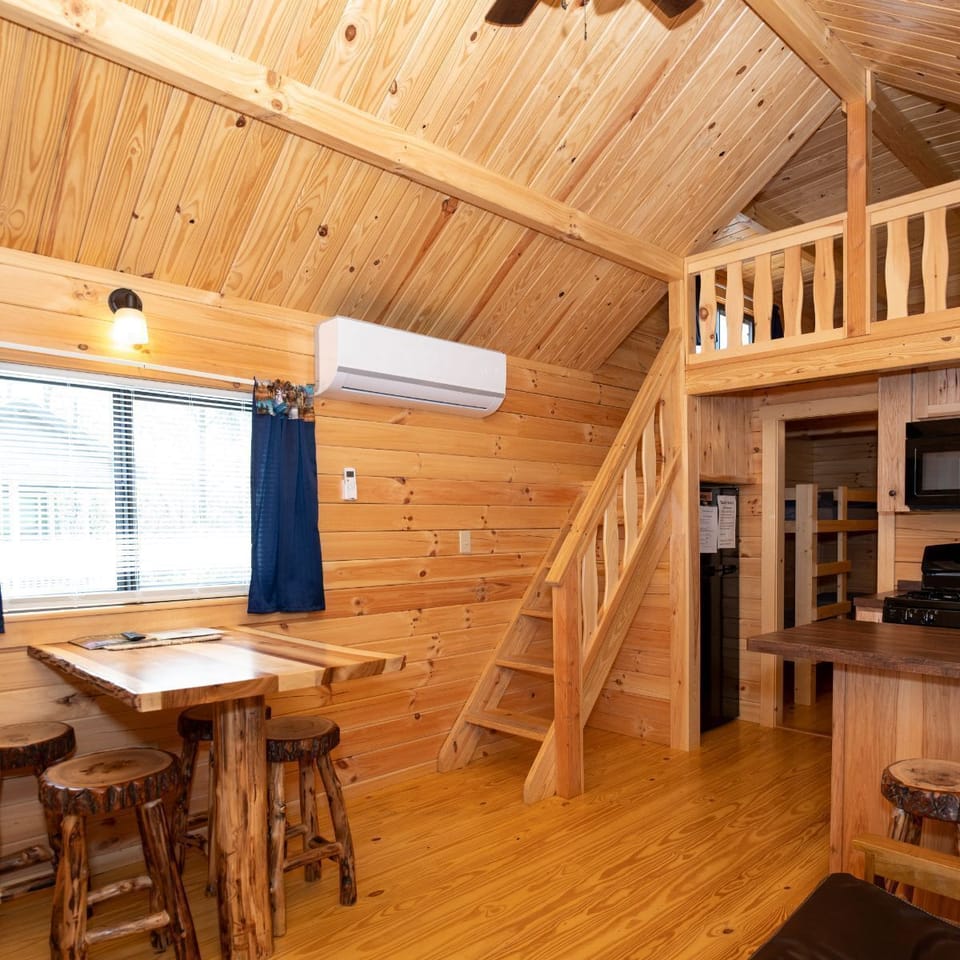 Dining area & stairs to loft