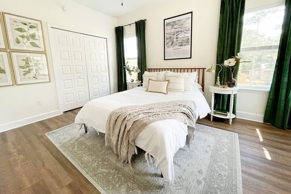 Unique, professionally designed bedrooms that create a luxurious yet homey and peaceful experience. 