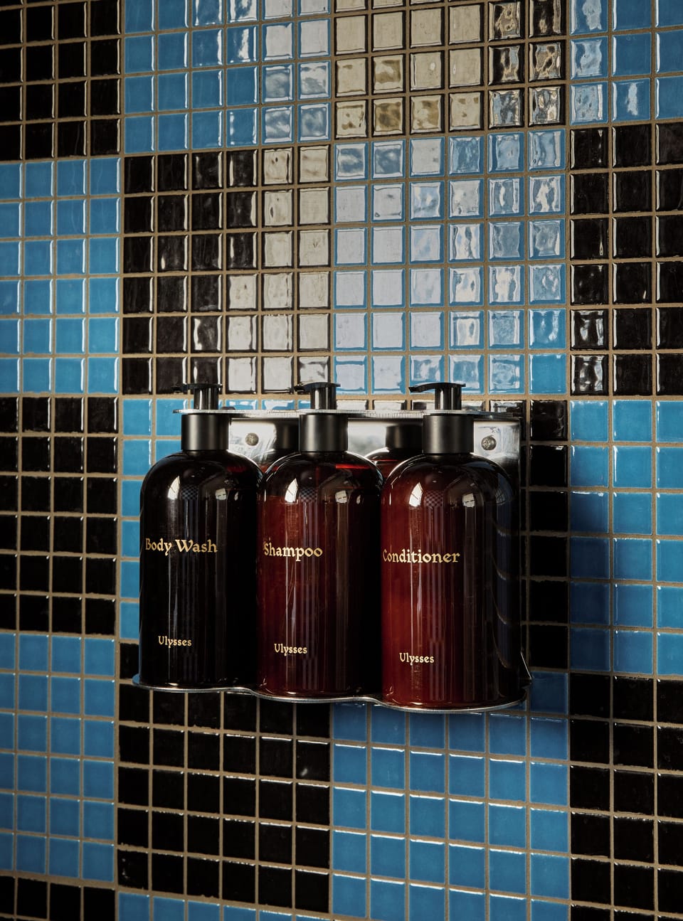 Designer toiletries, hair dryer, towels, soap