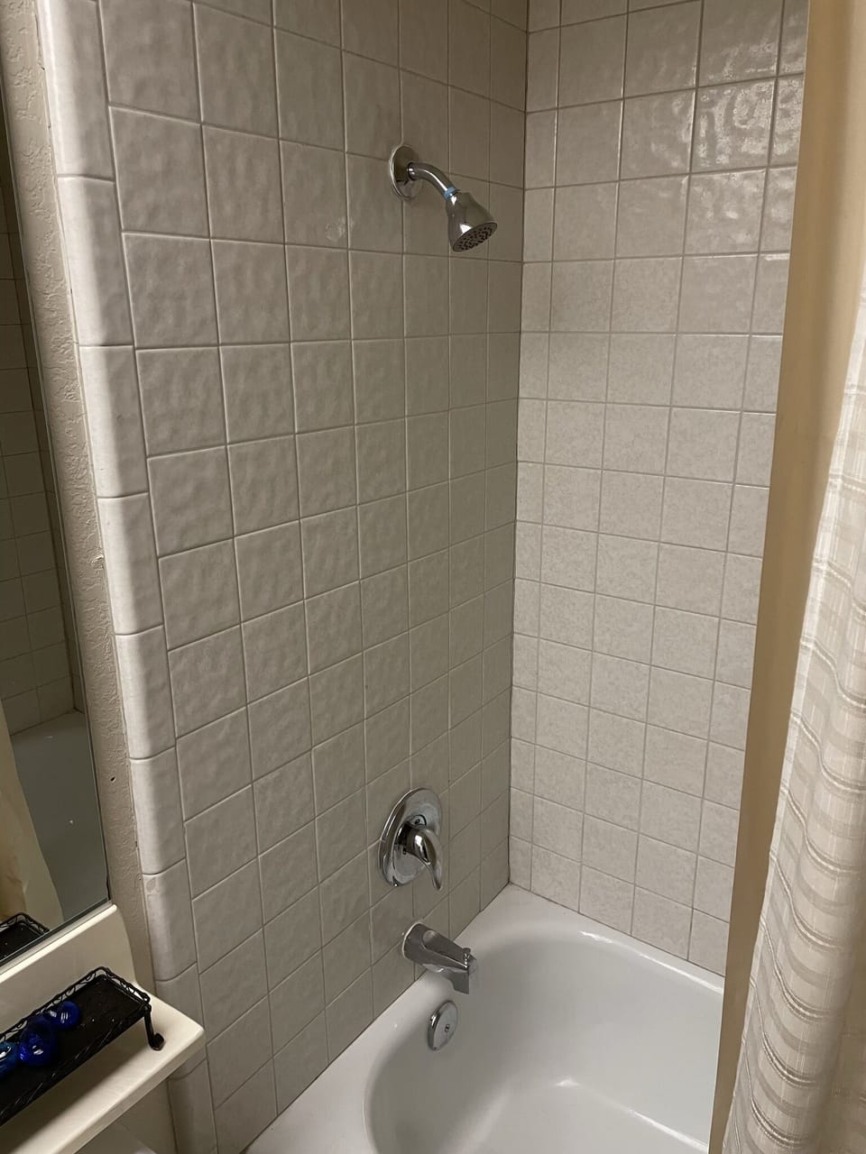 Clean shower and bath for you to enjoy.