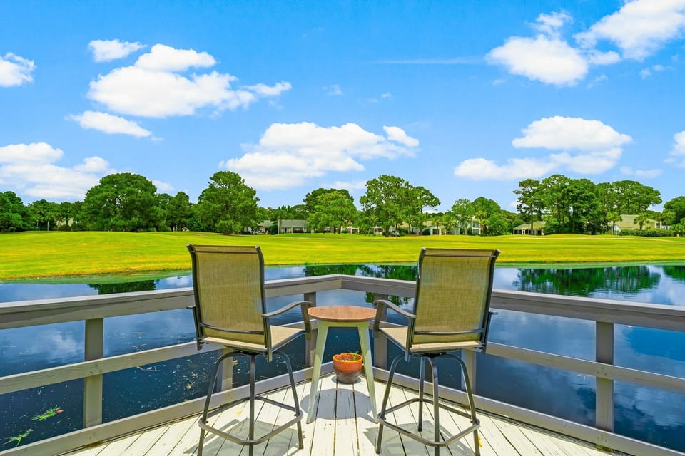 Pond & Golf Course View from Back Patio