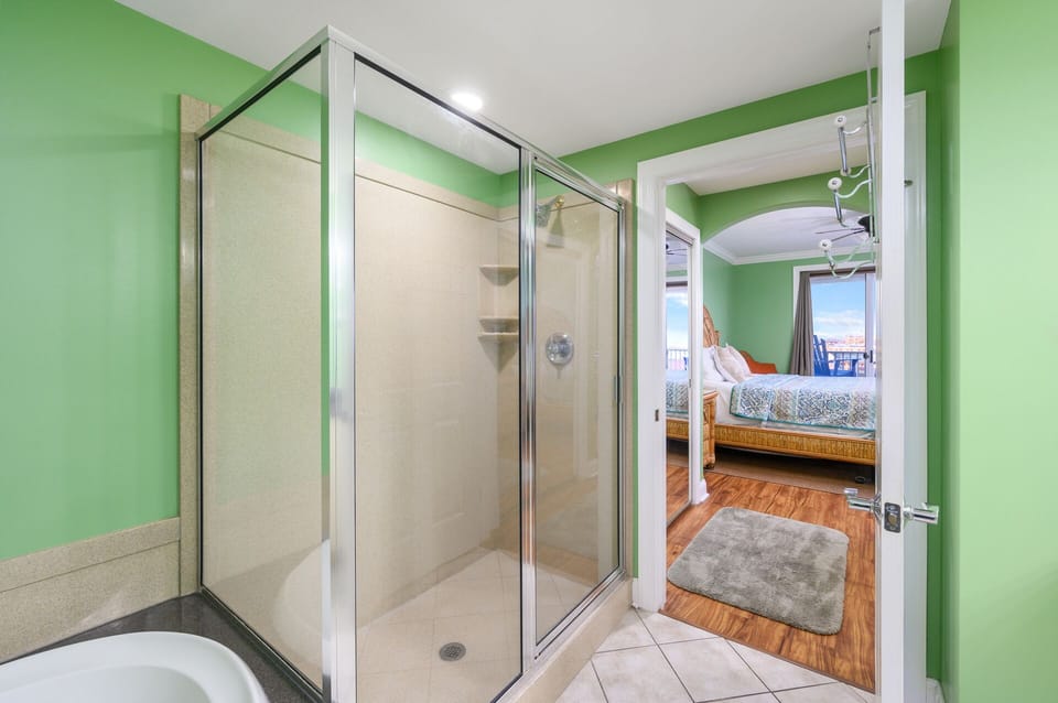 The Large, Walk-In Shower in the Primary Bath