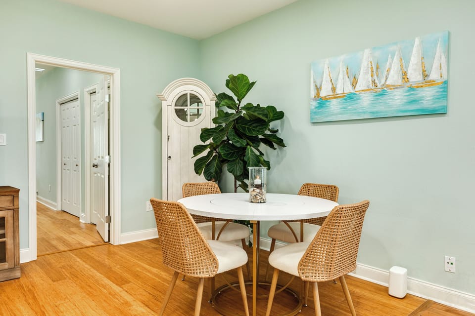 Play family games at the table seating 4