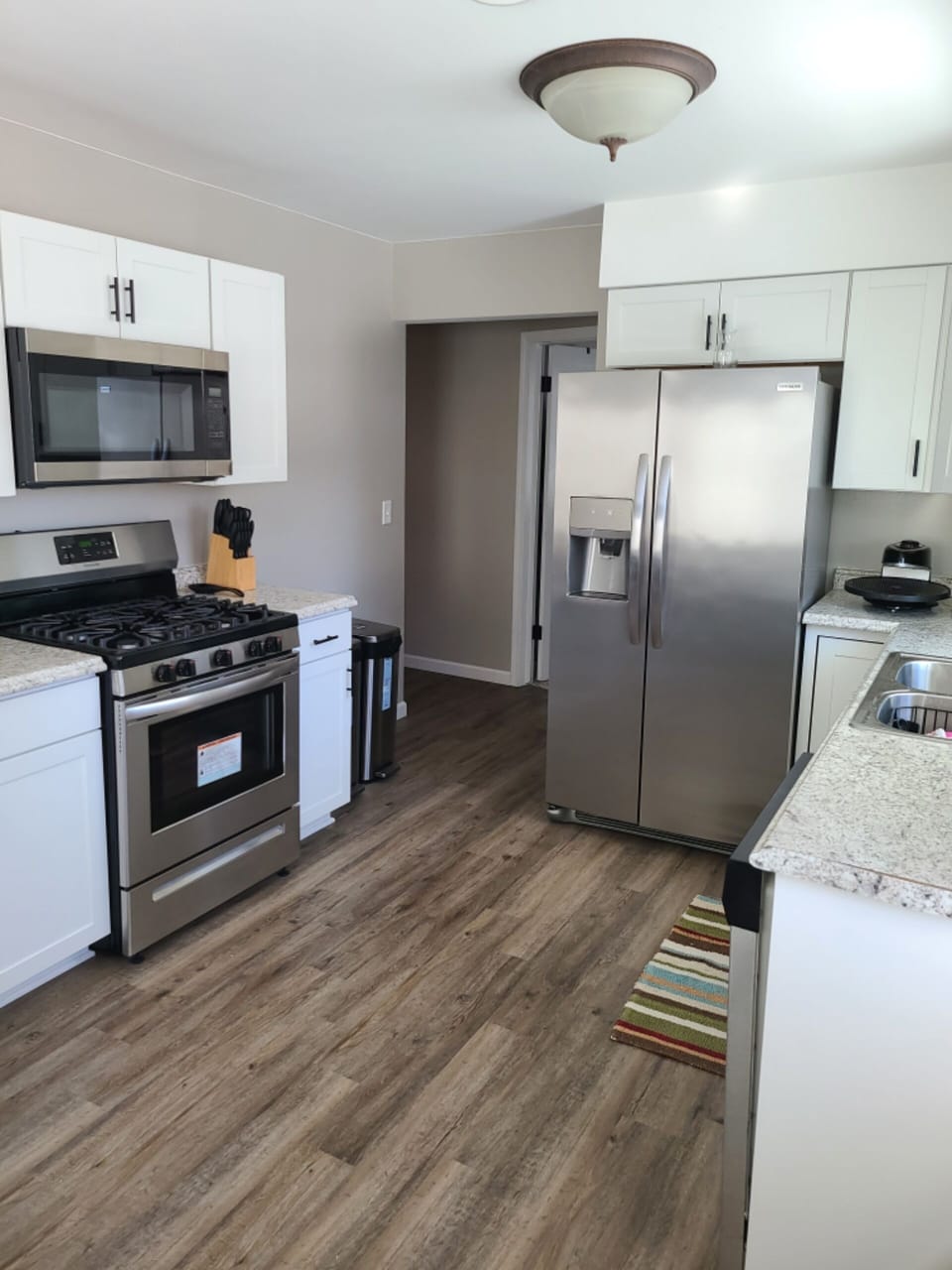 Full kitchen including available space in the refrigerator 