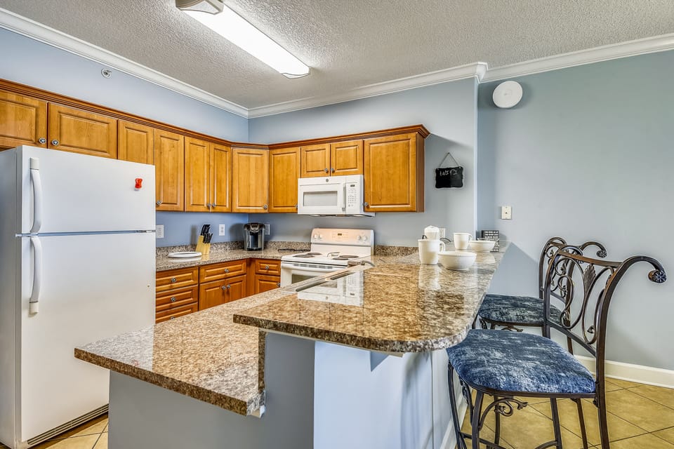 Full Size Kitchen with Bar Seating