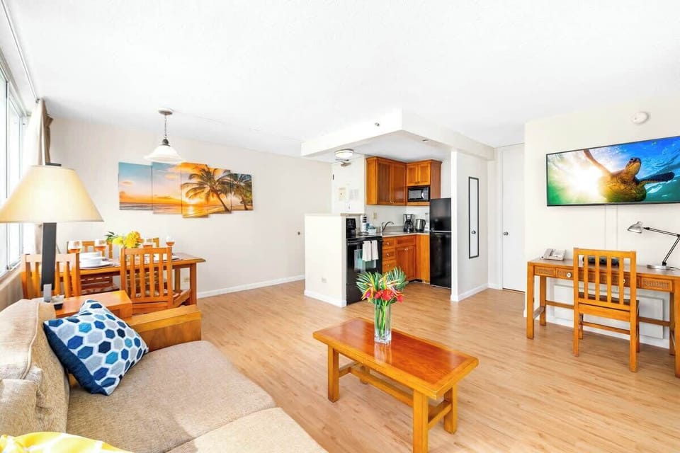 Spacious living space where you can enjoy watching your favorite movies.
