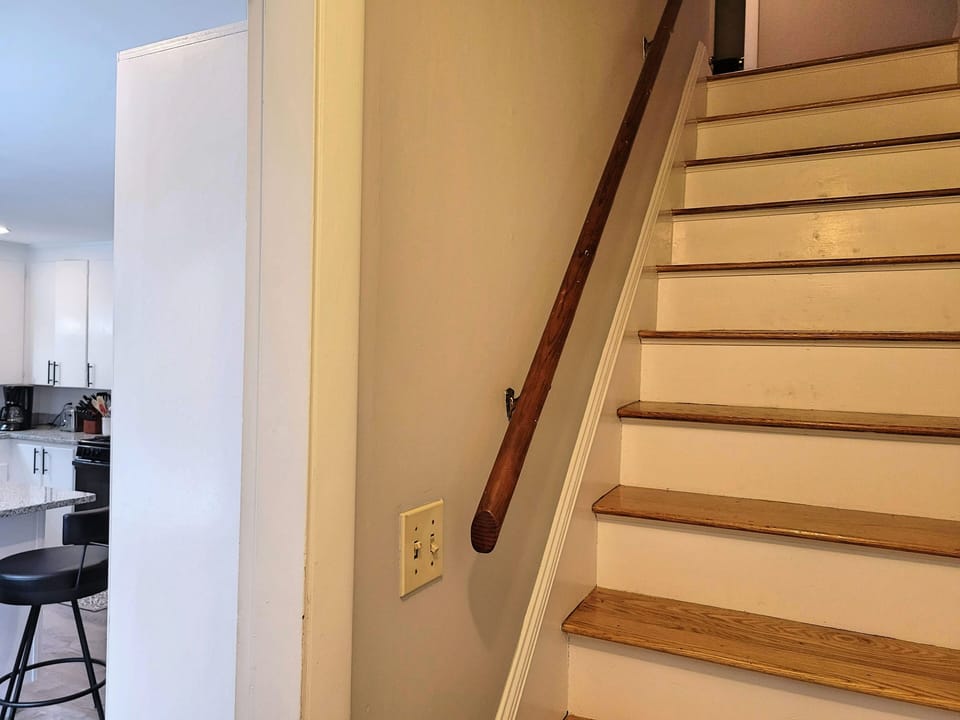 Headed upstairs