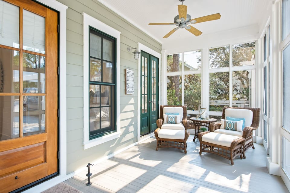 250 Needlerush - Watercolor - First Floor - Back Screened Porch
