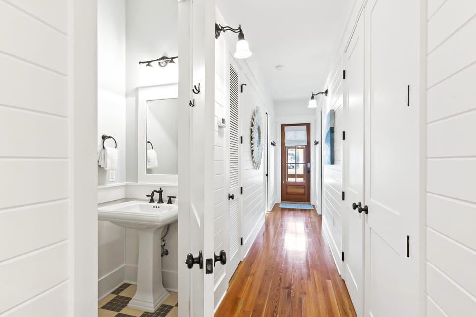 250 Needlerush - Watercolor - First Floor - Half Bath in Hallway