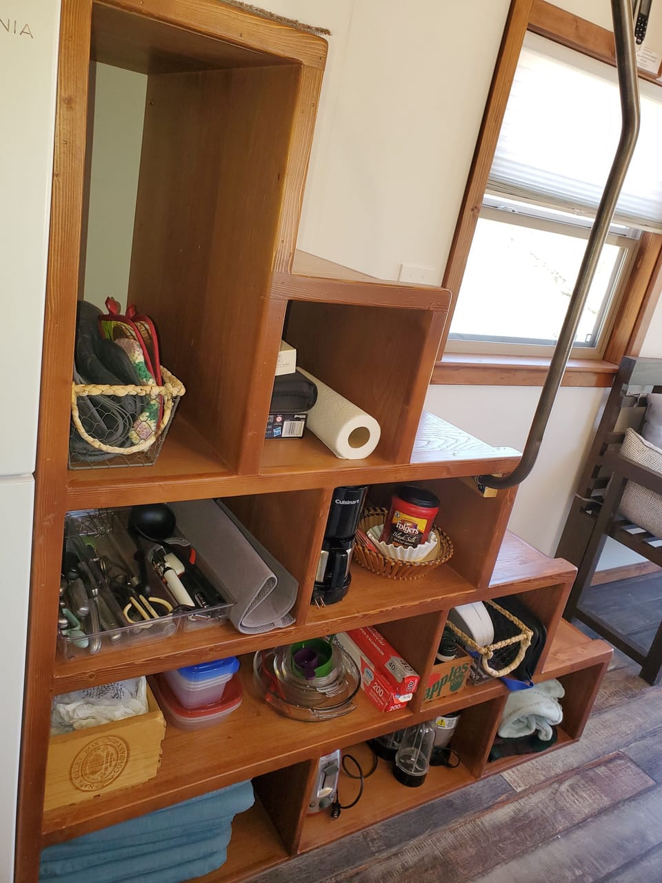 More Kitchen Supplies under the stairs.