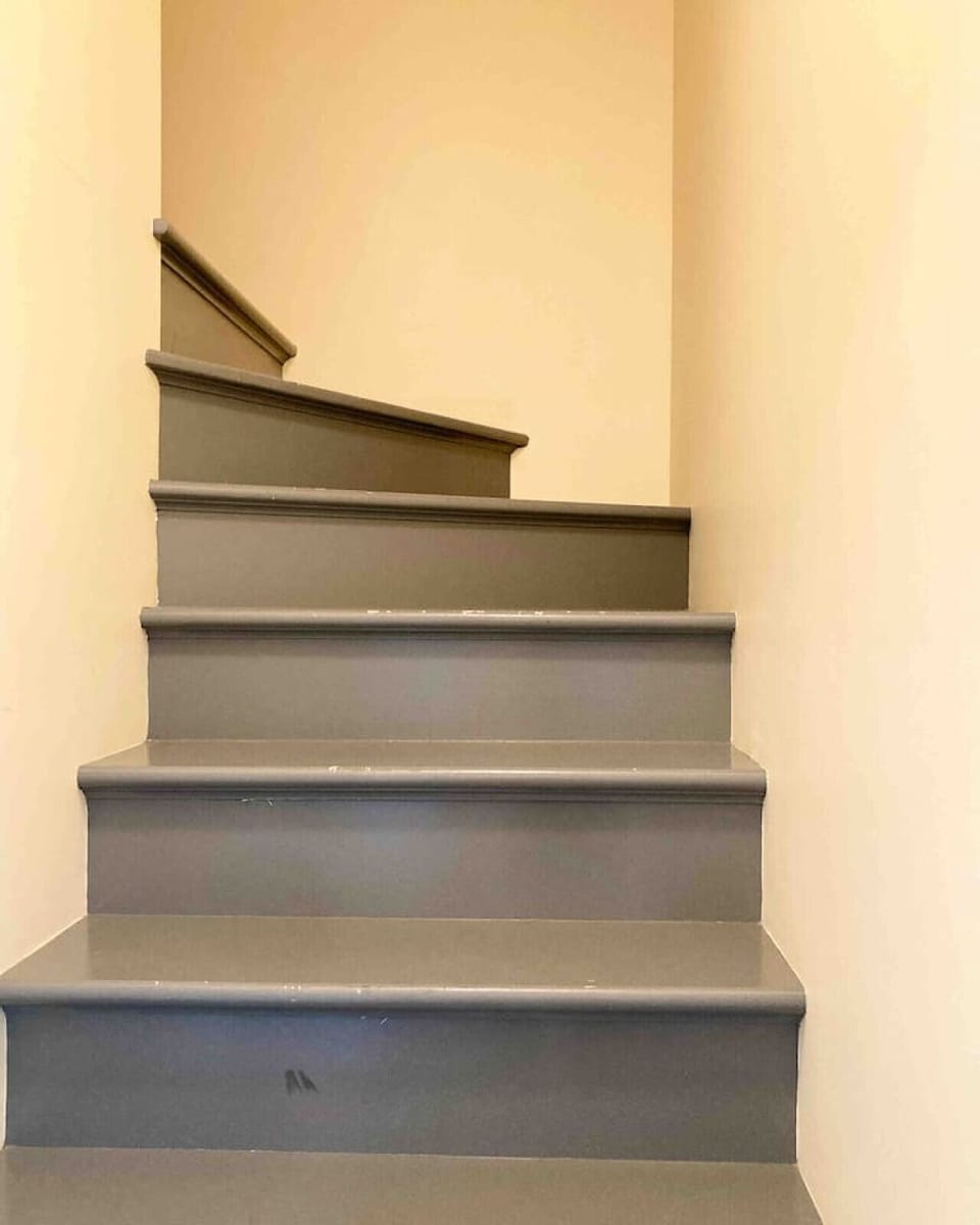Stairs up to the secret bedroom.
